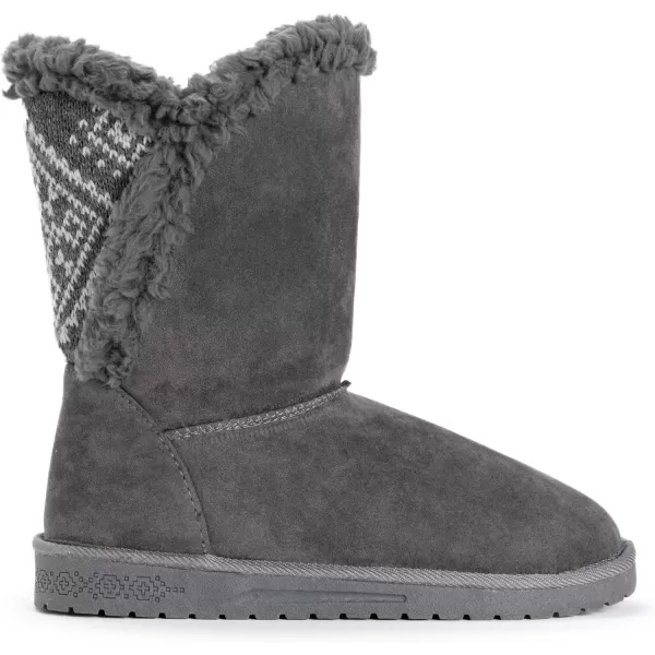 MUK LUKS Womens Carey BootsGreyCharcoal