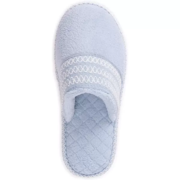 MUK LUKS Womens Cathy Micro Chenille SlipperFreesia Blue