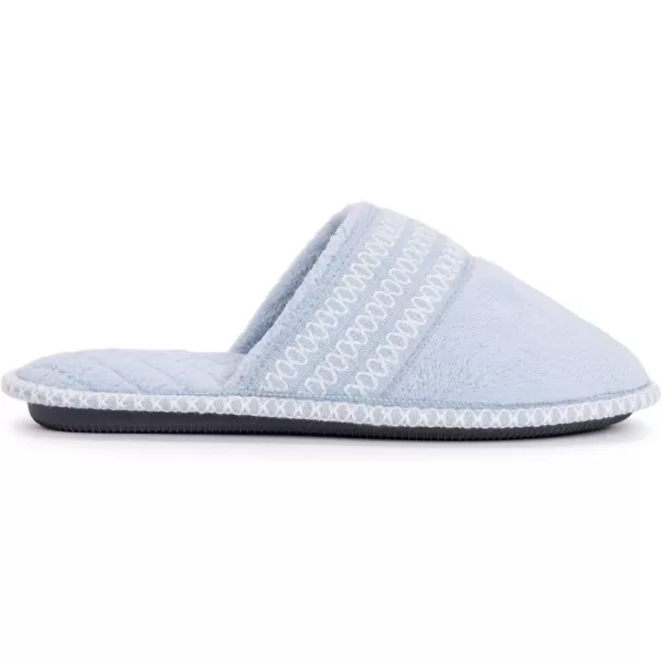 MUK LUKS Womens Cathy Micro Chenille SlipperFreesia Blue