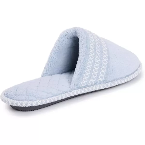 MUK LUKS Womens Cathy Micro Chenille SlipperFreesia Blue