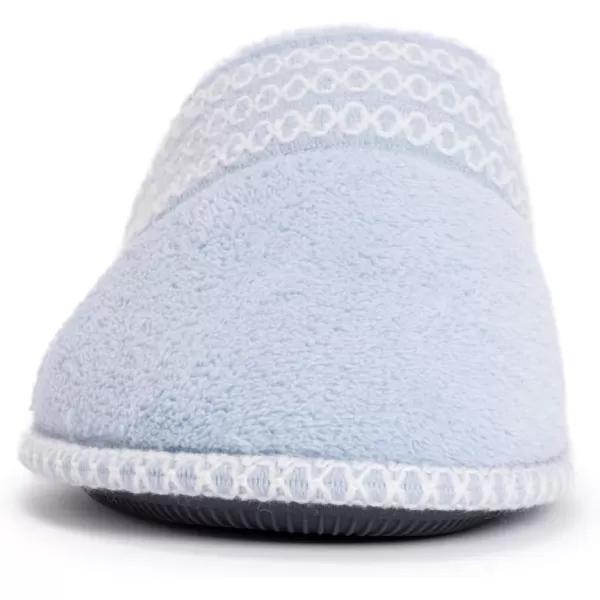 MUK LUKS Womens Cathy Micro Chenille SlipperFreesia Blue