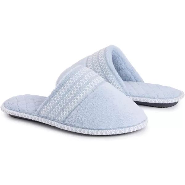 MUK LUKS Womens Cathy Micro Chenille SlipperFreesia Blue