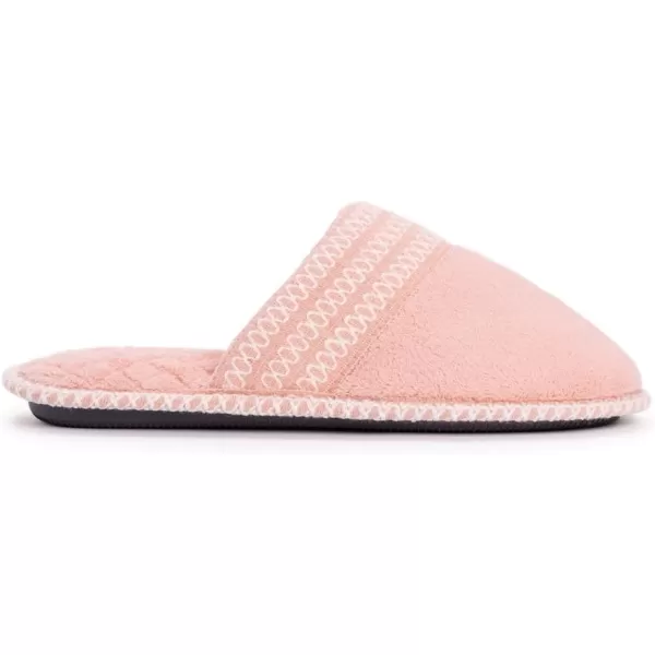 MUK LUKS Womens Cathy Micro Chenille SlipperRose Gold