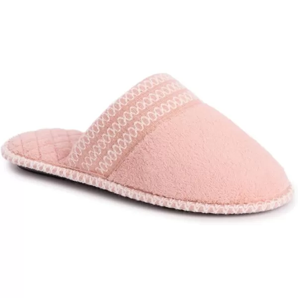 MUK LUKS Womens Cathy Micro Chenille SlipperRose Gold