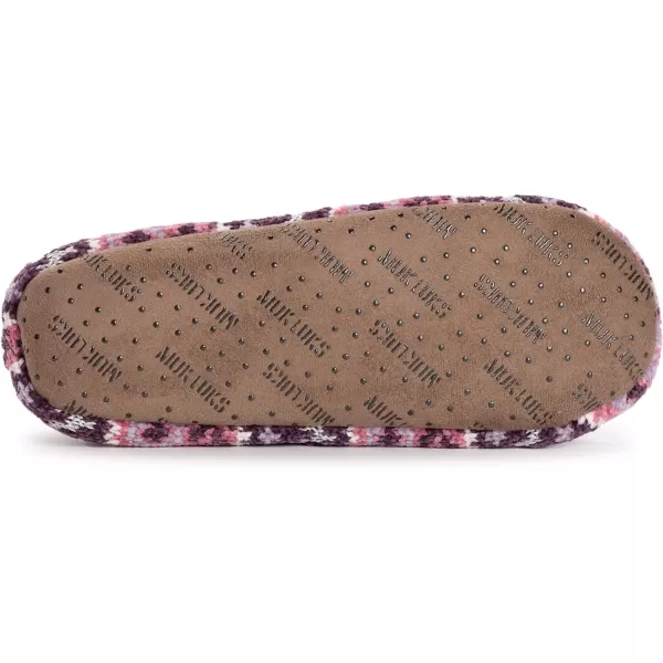 MUK LUKS Womens Chenille Ballerina SlippersBerry