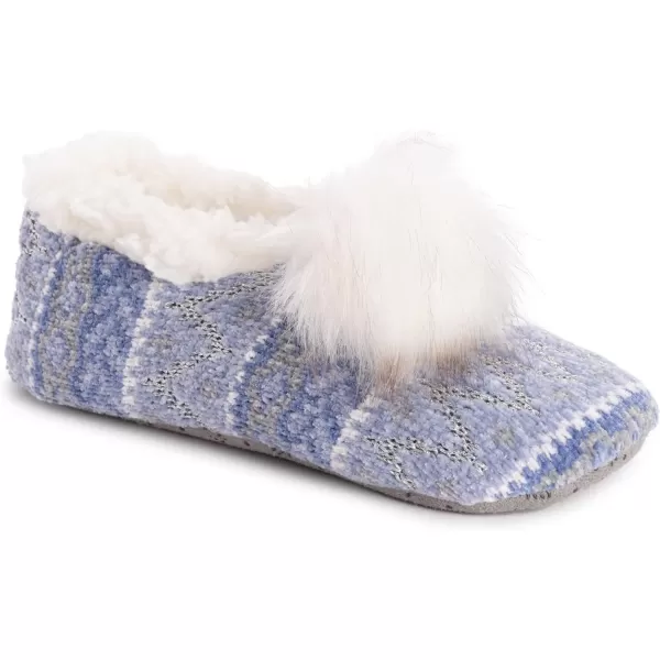 MUK LUKS Womens Chenille Ballerina SlippersMoonstone