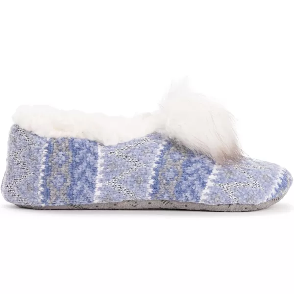 MUK LUKS Womens Chenille Ballerina SlippersMoonstone