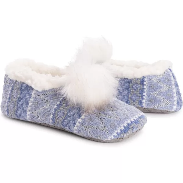 MUK LUKS Womens Chenille Ballerina SlippersMoonstone