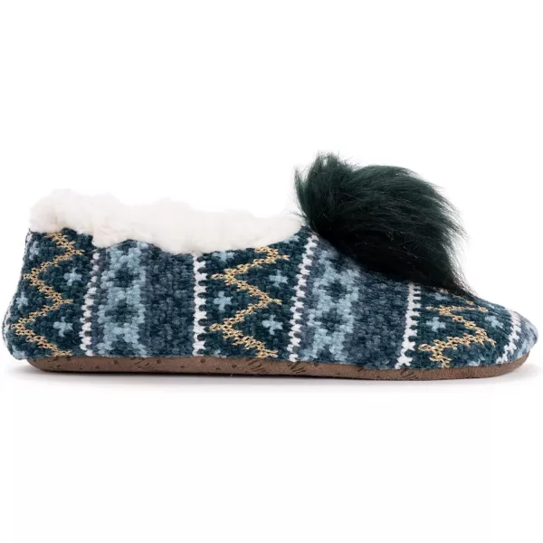 MUK LUKS Womens Chenille Ballerina SlippersPeacock