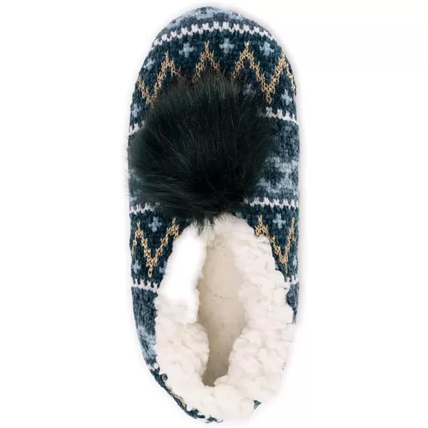 MUK LUKS Womens Chenille Ballerina SlippersPeacock