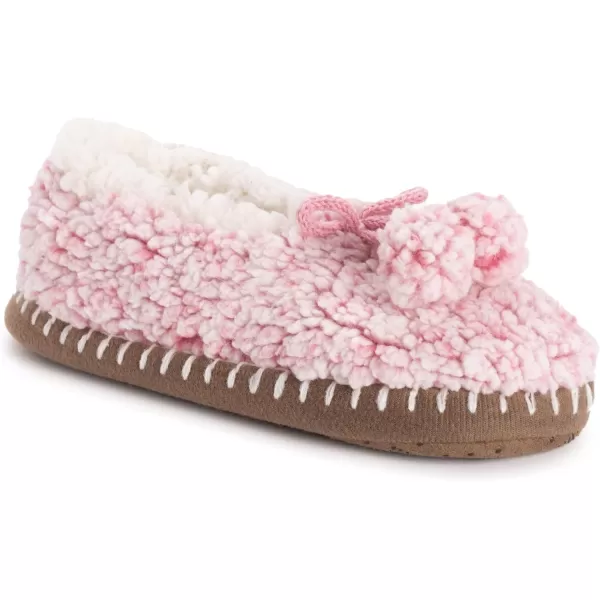 MUK LUKS Womens Chenille Ballerina SlippersPink