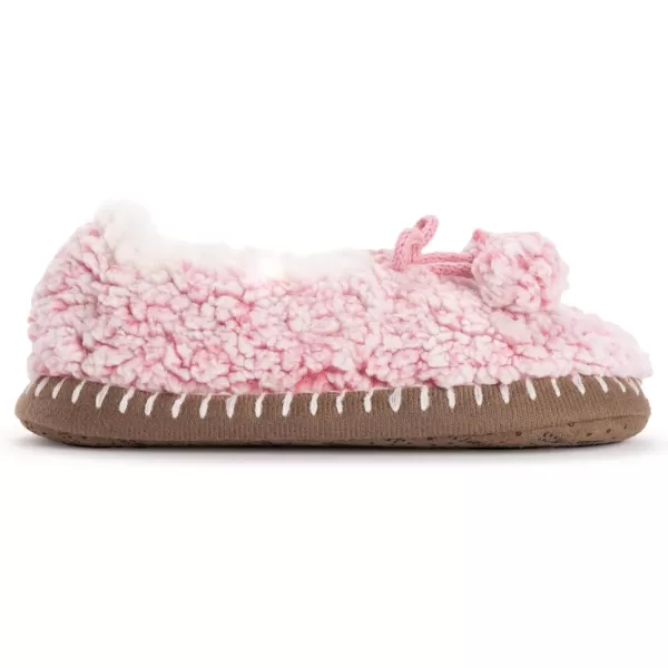 MUK LUKS Womens Chenille Ballerina SlippersPink