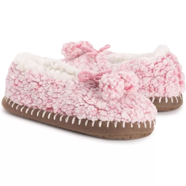 MUK LUKS Womens Chenille Ballerina SlippersPink