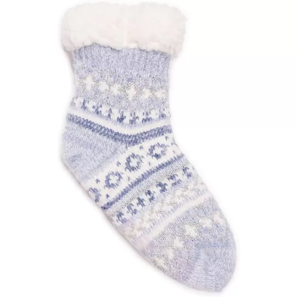 MUK LUKS Womens Chenille Eyelash Mix Cabin SocksBleach Denim