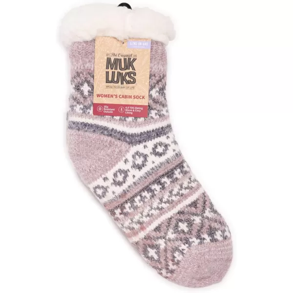 MUK LUKS Womens Chenille Eyelash Mix Cabin SocksWinters Dusk