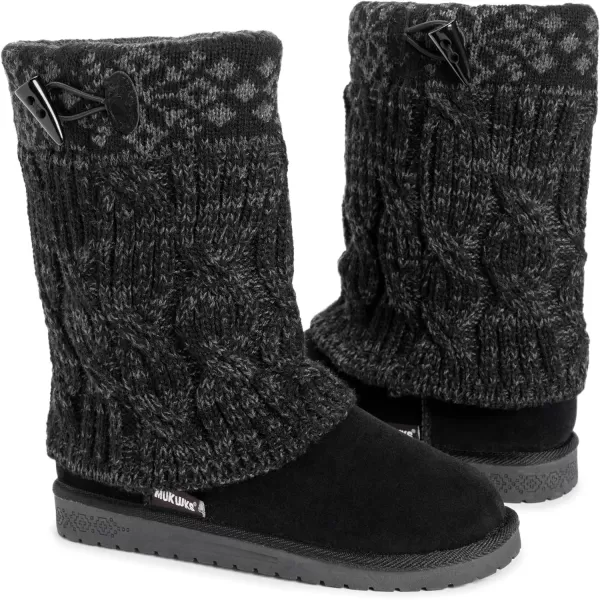 MUK LUKS Womens Cheryl Fashion BootsBlack