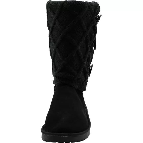 MUK LUKS Womens Cheryl Fashion BootsBlackBlack Rib