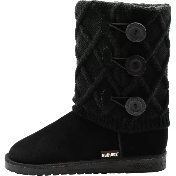 MUK LUKS Womens Cheryl Fashion BootsBlackBlack Rib