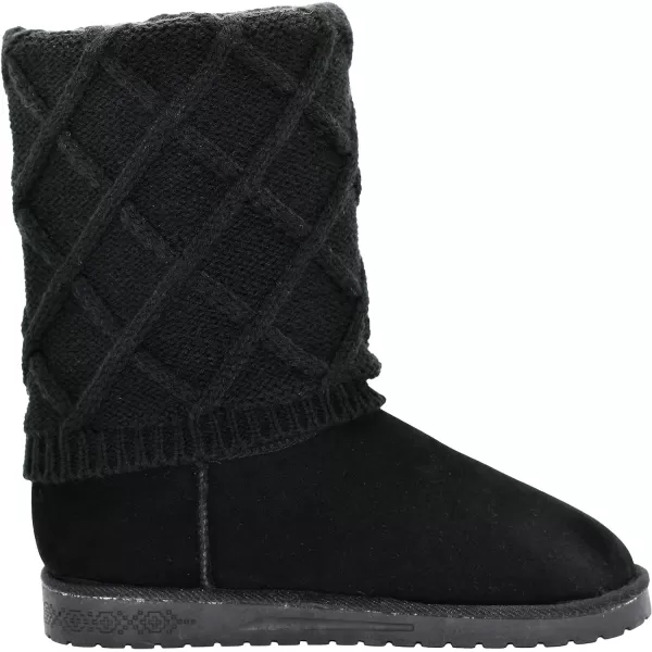 MUK LUKS Womens Cheryl Fashion BootsBlackBlack Rib