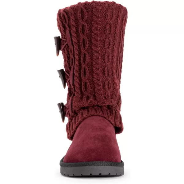 MUK LUKS Womens Cheryl Fashion BootsBurgundy