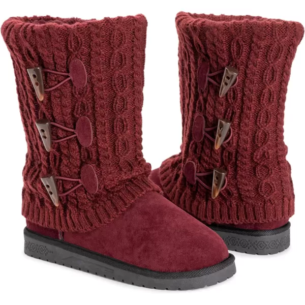 MUK LUKS Womens Cheryl Fashion BootsBurgundy