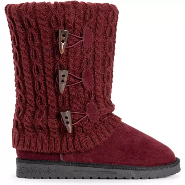 MUK LUKS Womens Cheryl Fashion BootsBurgundy