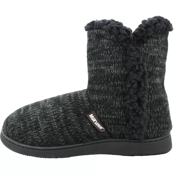 MUK LUKS Womens Cheyenne SlippersBlack Grey