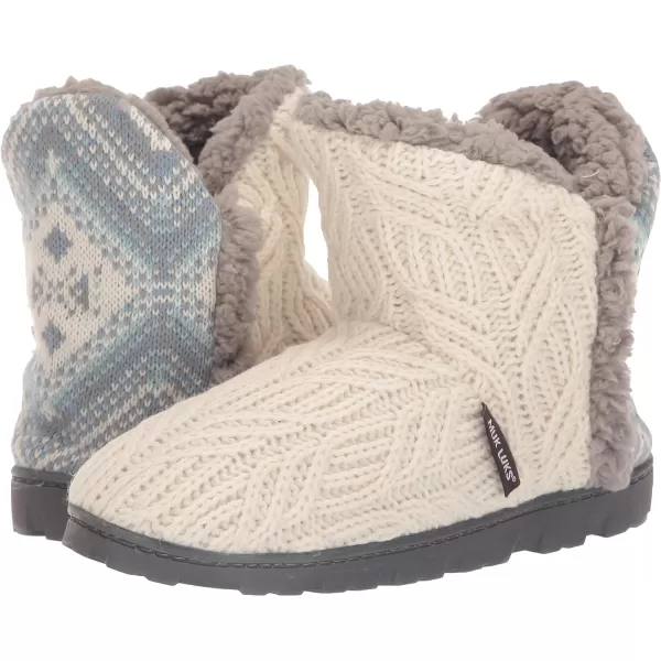 MUK LUKS Womens Cheyenne SlippersBlueIvory