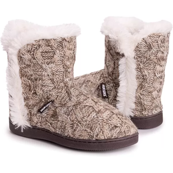 MUK LUKS Womens Cheyenne SlippersTan Marl