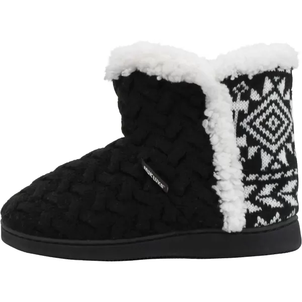 MUK LUKS Womens Cheyenne SlippersTribal BlackWhite