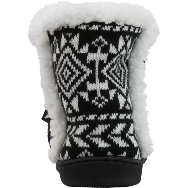 MUK LUKS Womens Cheyenne SlippersTribal BlackWhite