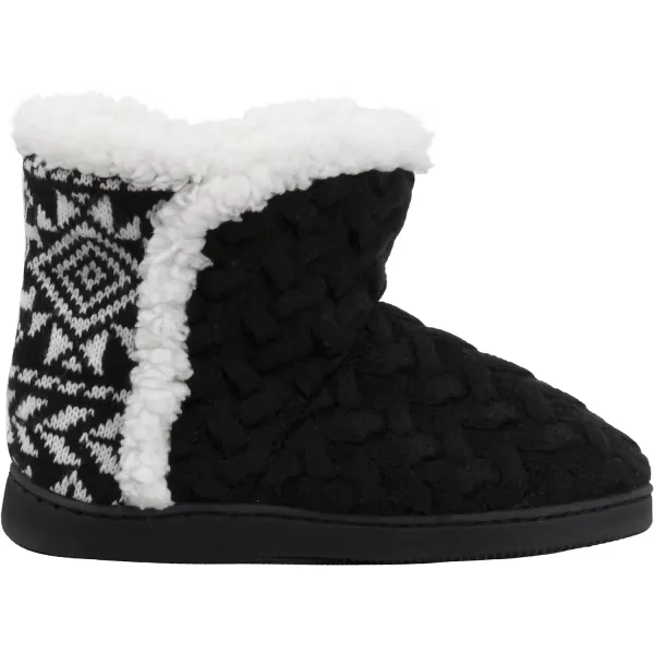 MUK LUKS Womens Cheyenne SlippersTribal BlackWhite