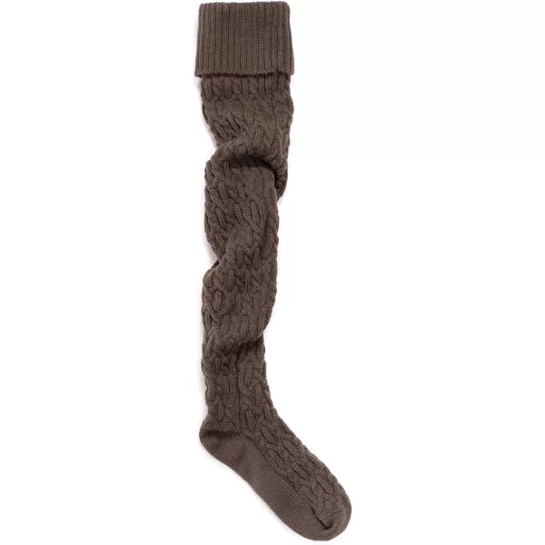 MUK LUKS Womens Chunky Cable Over The Knee SocksFrench Chateau