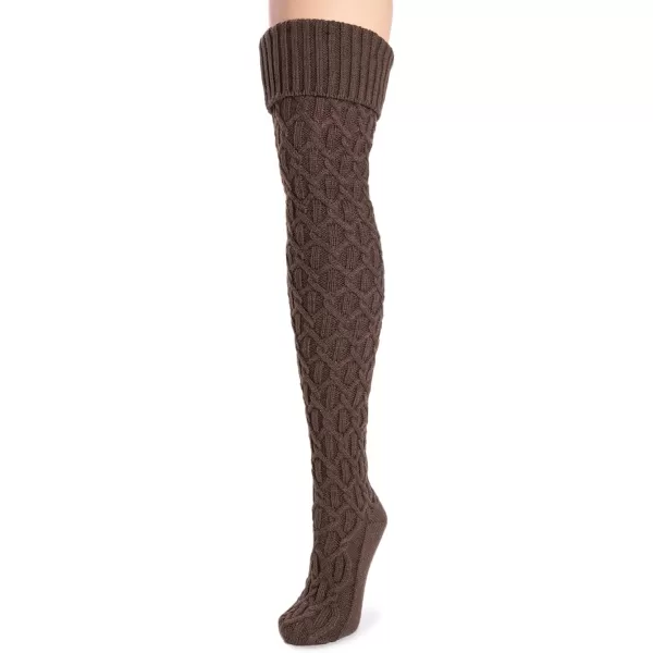 MUK LUKS Womens Chunky Cable Over The Knee SocksFrench Chateau