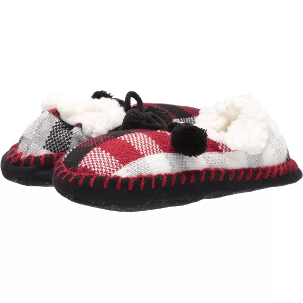 MUK LUKS Womens Classic Ballerina SlipperRed Check