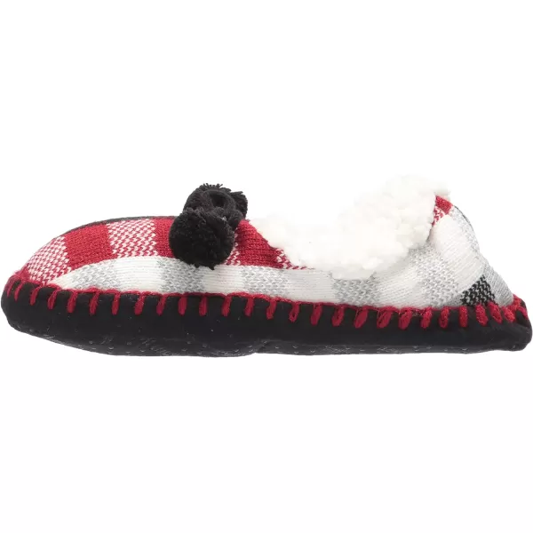 MUK LUKS Womens Classic Ballerina SlipperRed Check