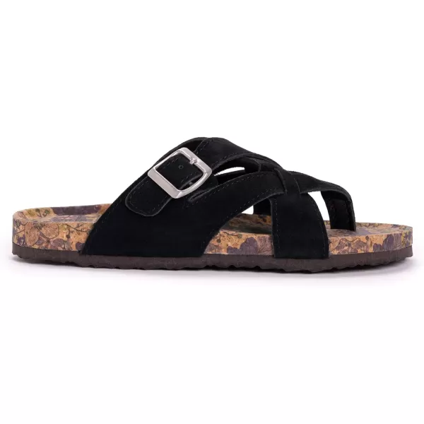 MUK LUKS Womens Comfort Terra Turf Flat SandalsBlack