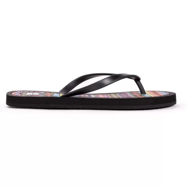 MUK LUKS Womens Comfort Terra Turf Flat SandalsBlackMulti