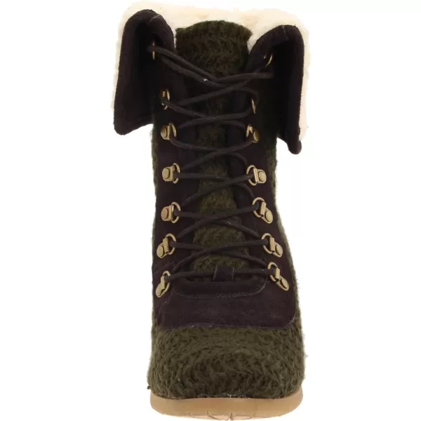 MUK LUKS Womens Crochet Knit LaceUp Ankle BootLoden