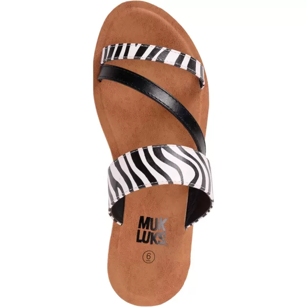 MUK LUKS Womens Dahlia Strap SandalBlackMUK LUKS Womens Dahlia Strap SandalBlack