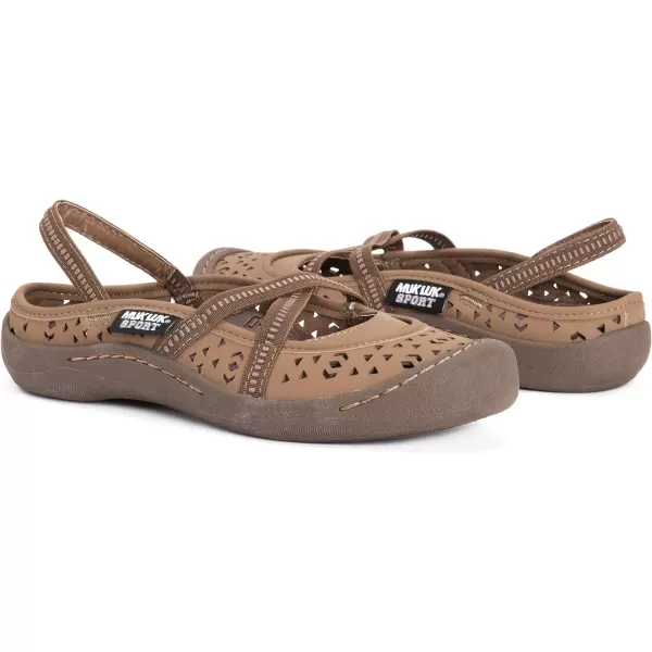 MUK LUKS Womens Erin Sport ShoeLight Brown SandalLight Brown