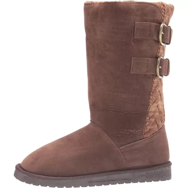 MUK LUKS Womens Essentials Jean Boots FashionBrown Cable