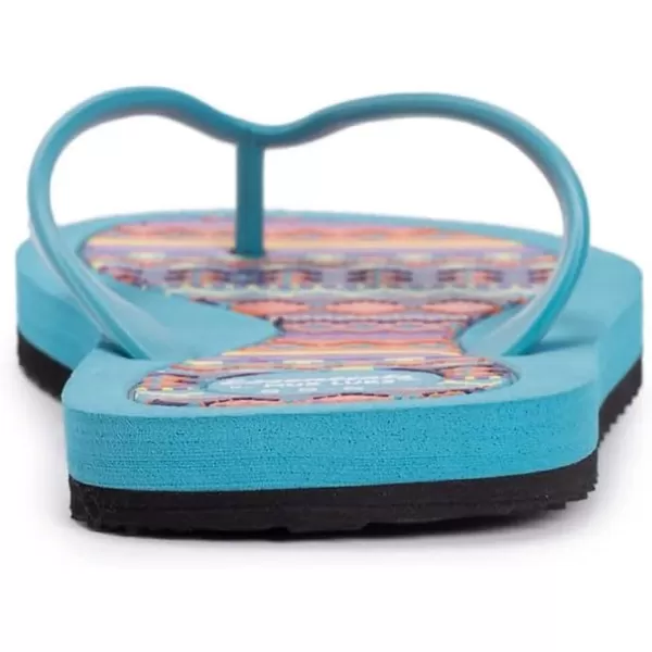 MUK LUKS Womens Essentials Peri Flip Flops SandalTurquoise Tonic