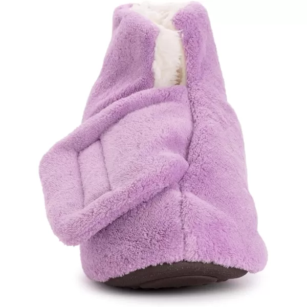 MUK LUKS Womens Faux Fur Lined Bootie SlippersLavender