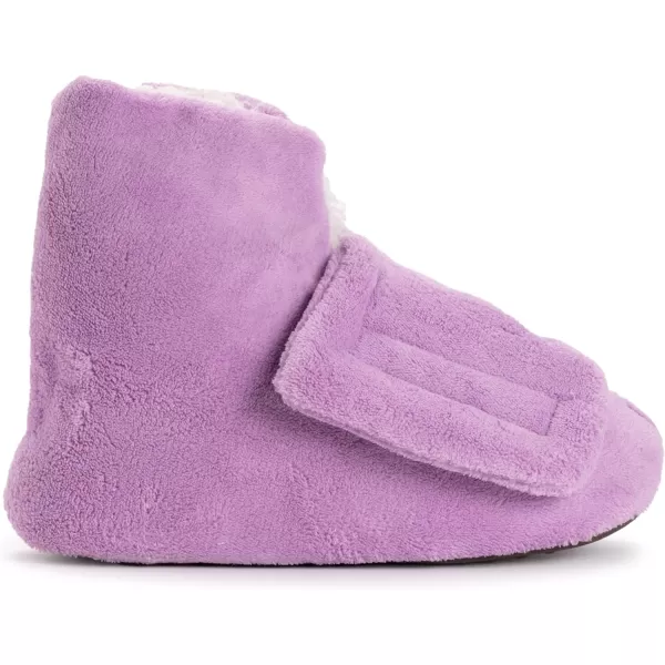 MUK LUKS Womens Faux Fur Lined Bootie SlippersLavender