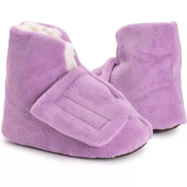 MUK LUKS Womens Faux Fur Lined Bootie SlippersLavender