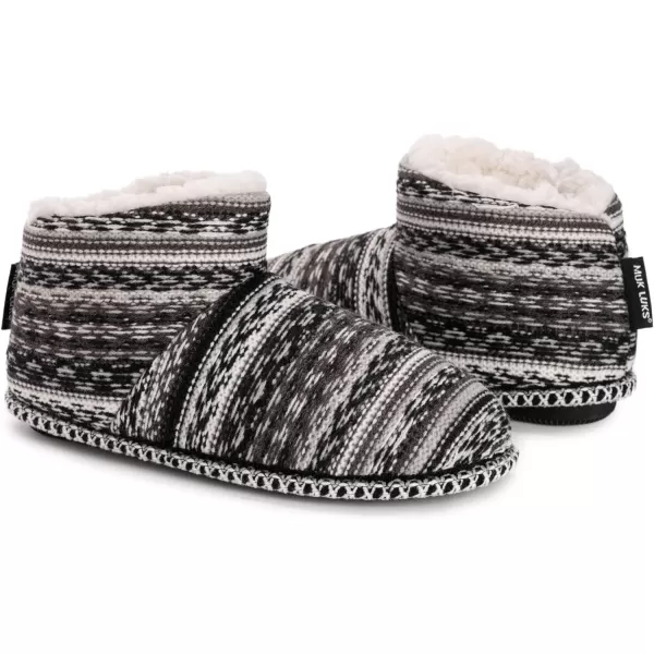 MUK LUKS Womens Fawn SlippersBlackWhite