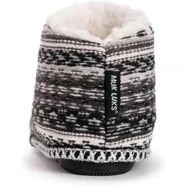 MUK LUKS Womens Fawn SlippersBlackWhite