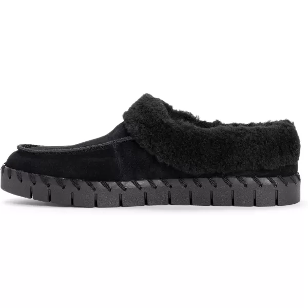 MUK LUKS Womens Flexi Buffalo Shoe ClogBlack