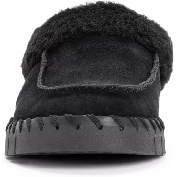 MUK LUKS Womens Flexi Buffalo Shoe ClogBlack